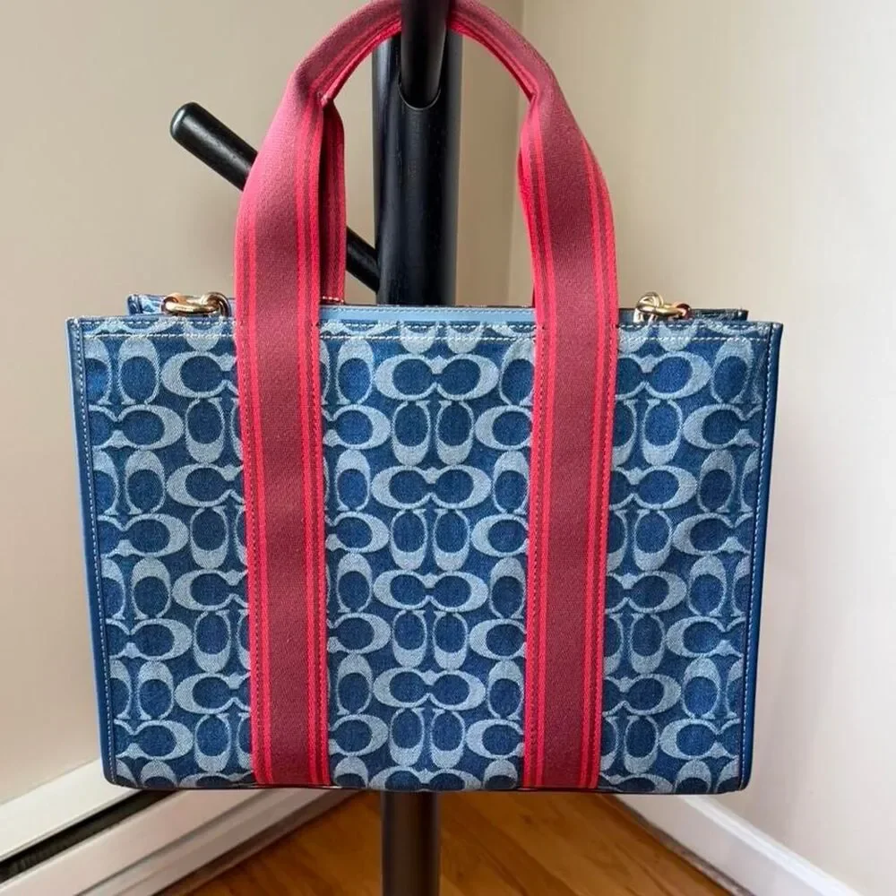 Coach Signature Denim Smith Tote Bag